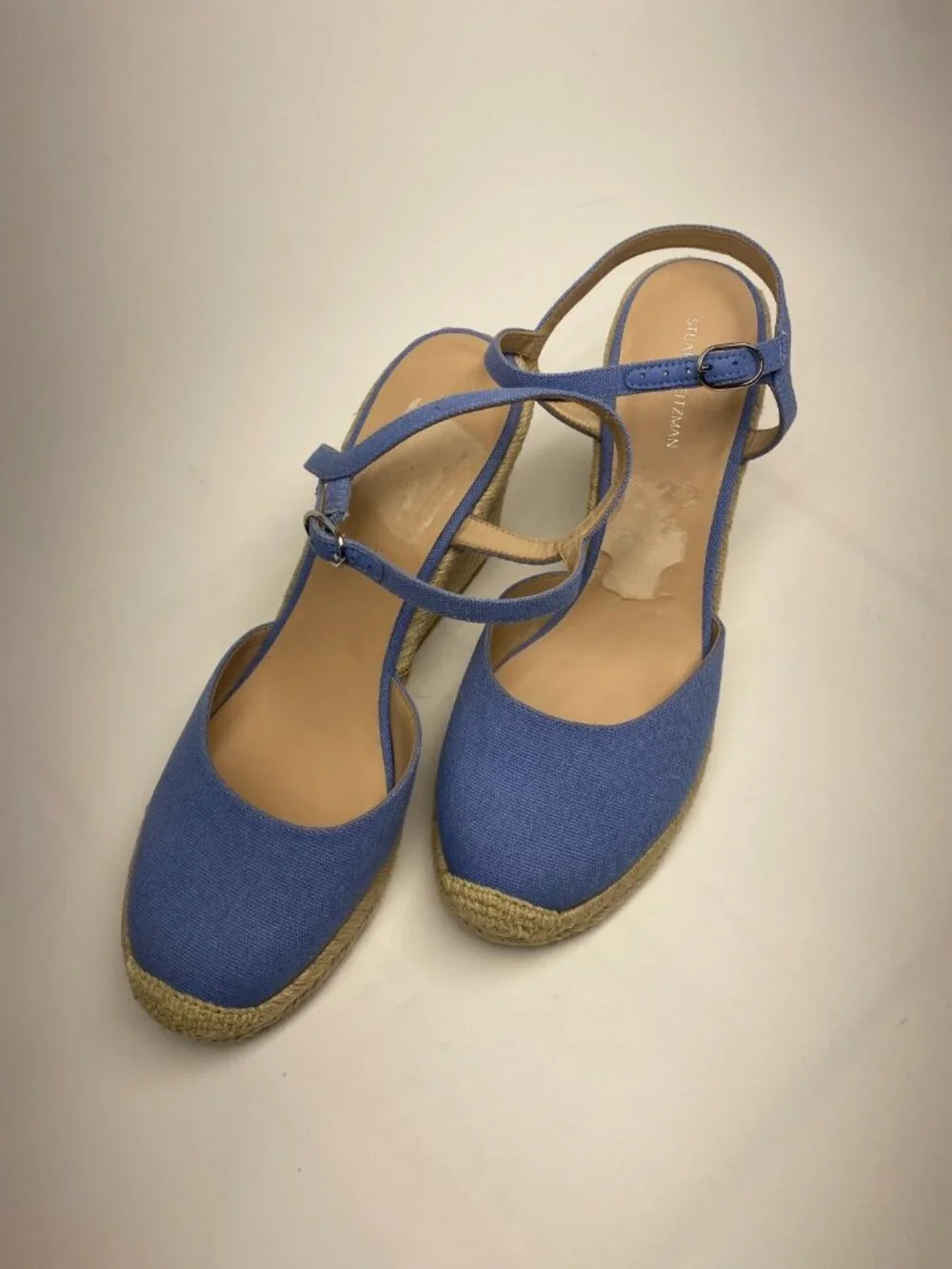Staurat Weitzman Womens Mykonos Close Toe Espadrille Wedge Sandal Sz 9.5